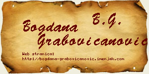 Bogdana Grabovičanović vizit kartica
